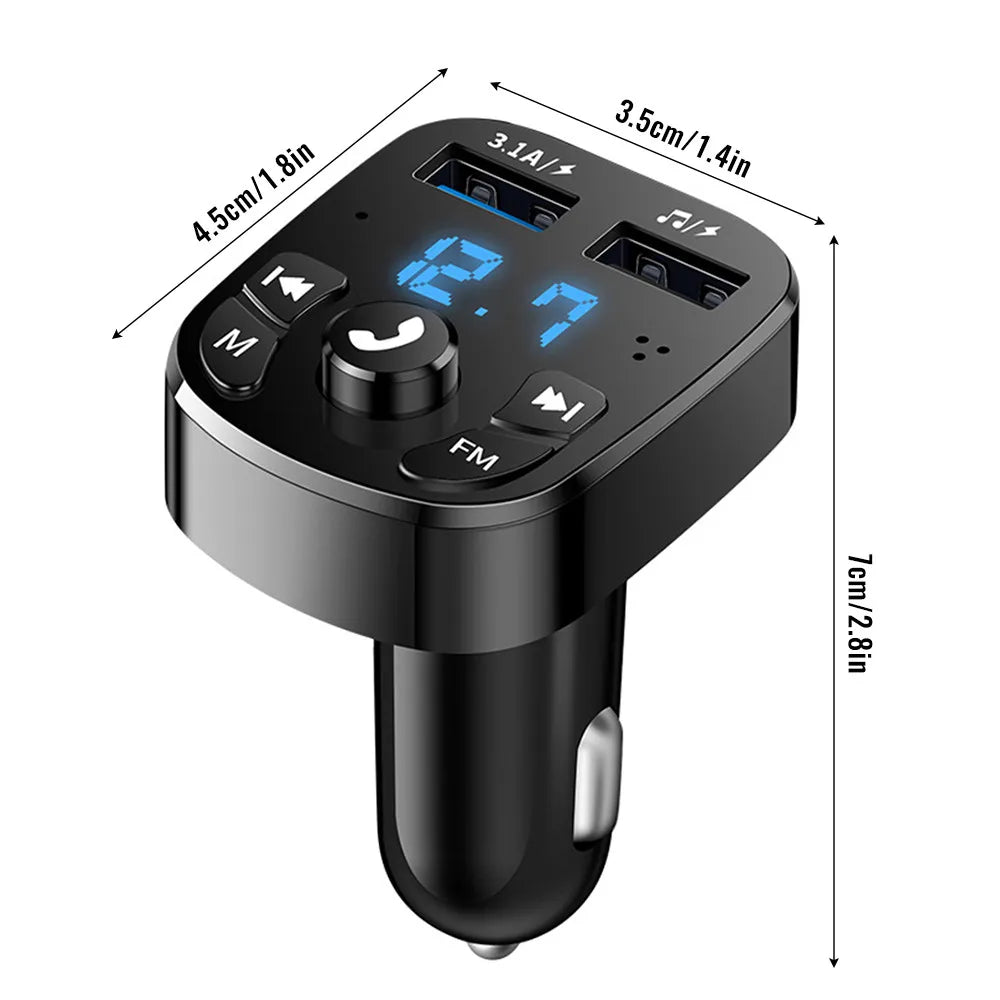 Bluetooth 5.0 FM Transmitter Wireless Car Kit