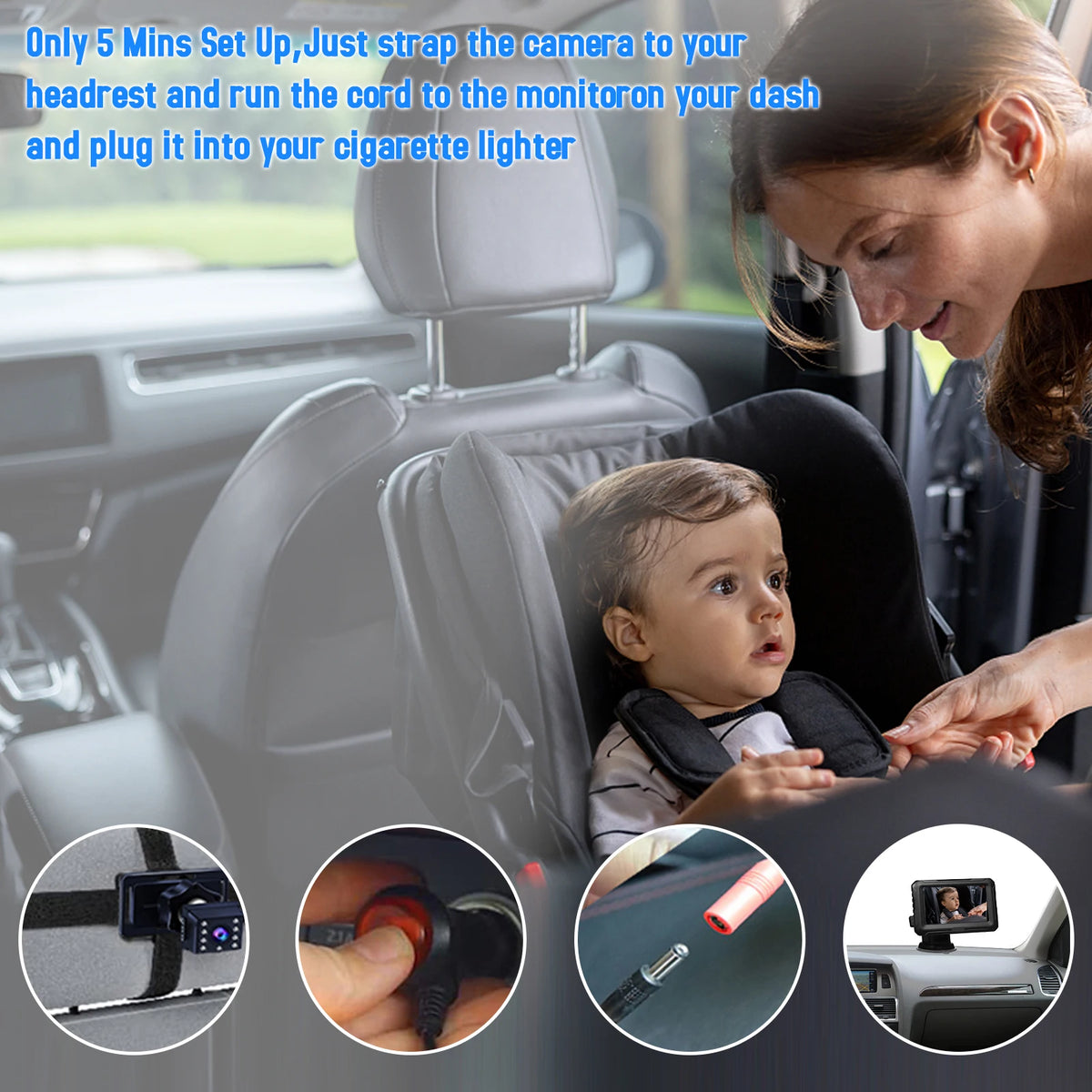 Adjustable Baby Car Mirror with Wide Angle