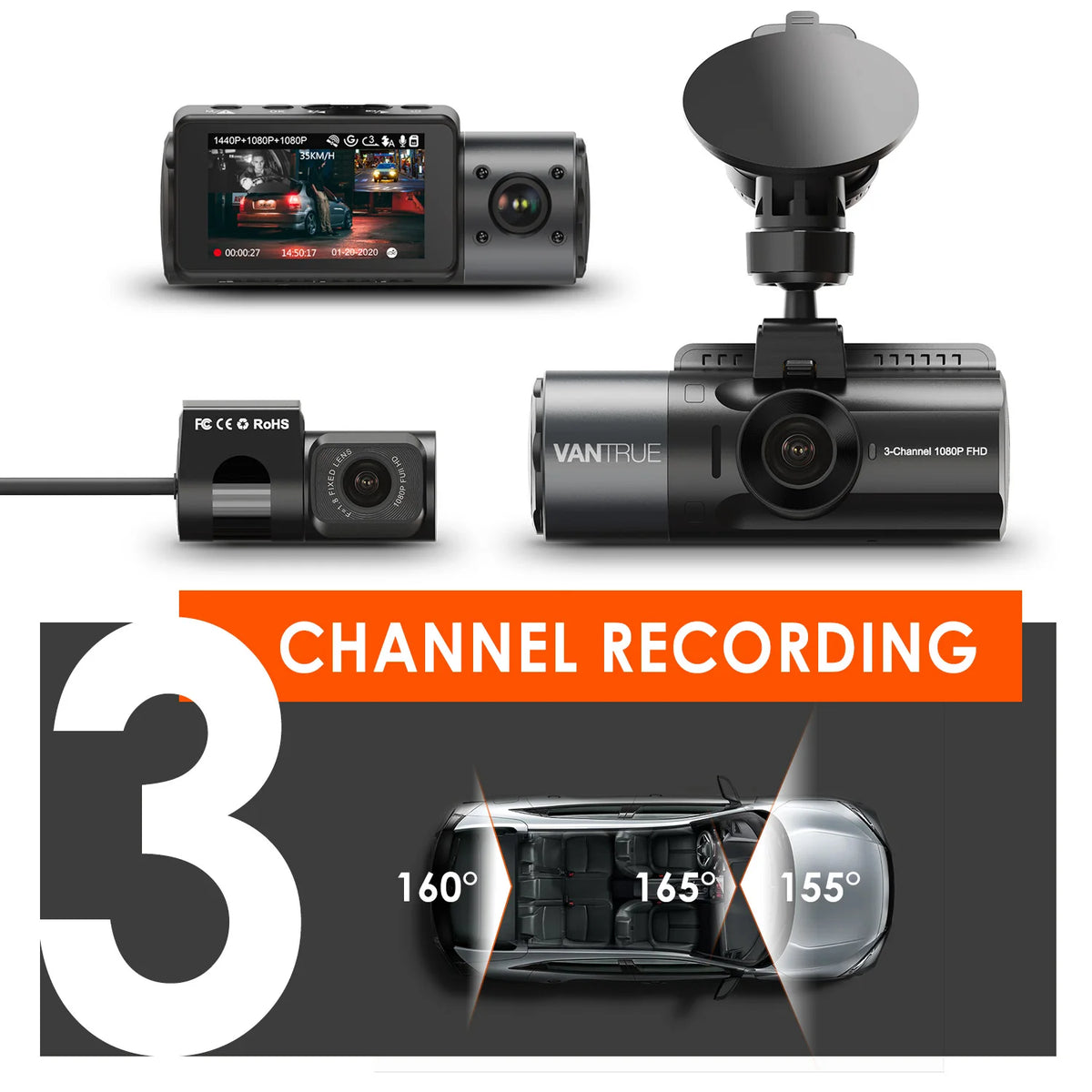 4K Dash Cam with 24H Parking Mode