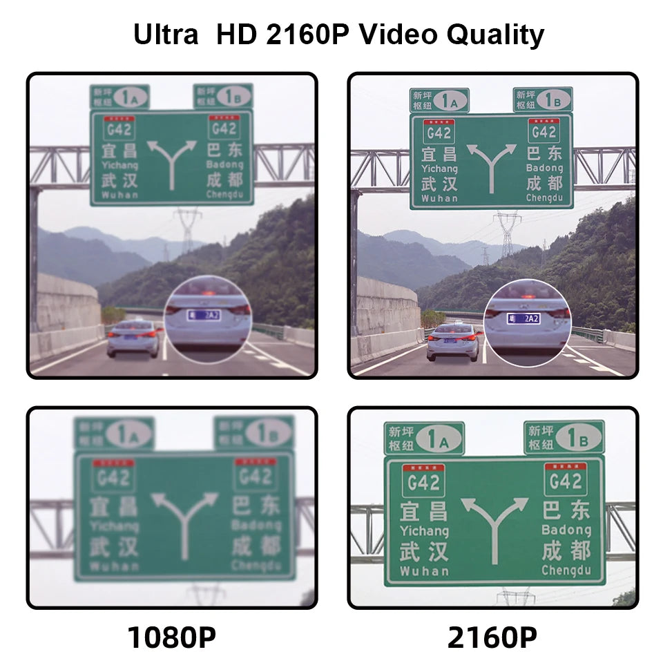 4K Dual Lens Dash Cam with GPS & WiFi