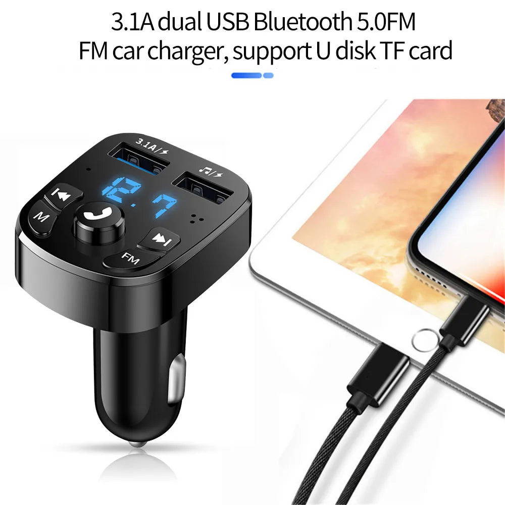 Bluetooth 5.0 FM Transmitter Wireless Car Kit