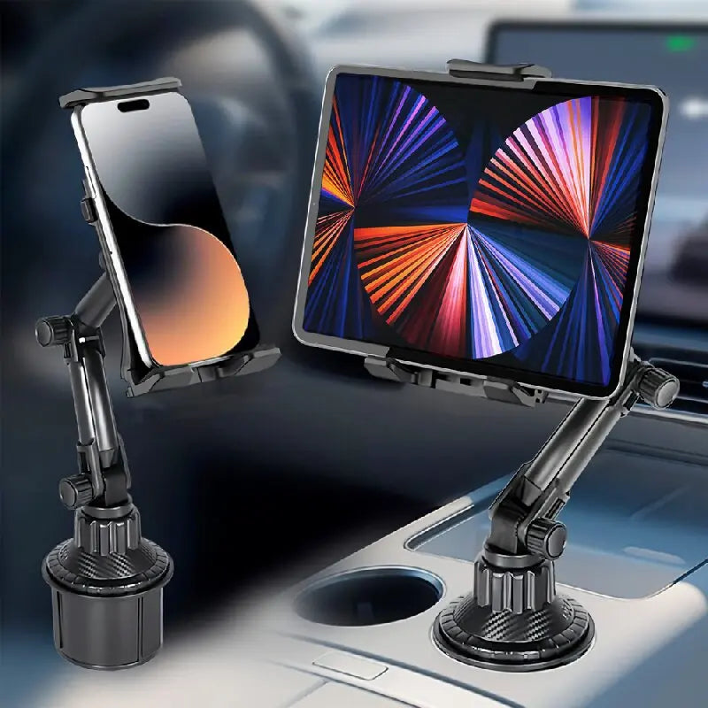 2-in-1 Car Cup Mount for Tablets &amp; Drinks