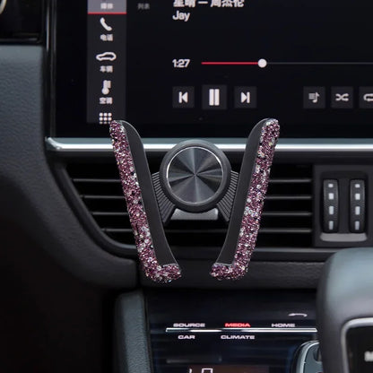 Elegant Crystal Car Phone Stand Bracket