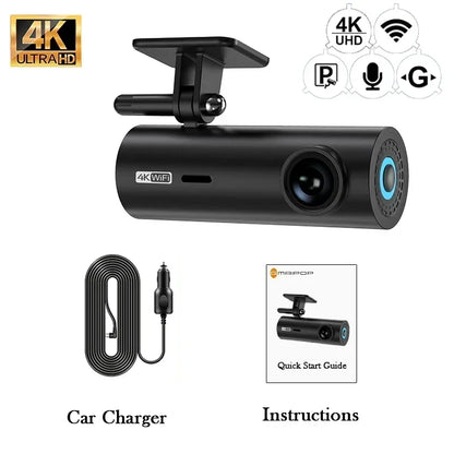 4K Car Dash Cam with WIFI &amp; Voice Control