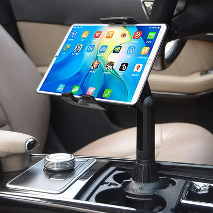 2-in-1 Car Cup Mount for Tablets &amp; Drinks