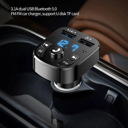 Bluetooth 5.0 FM Transmitter Wireless Car Kit