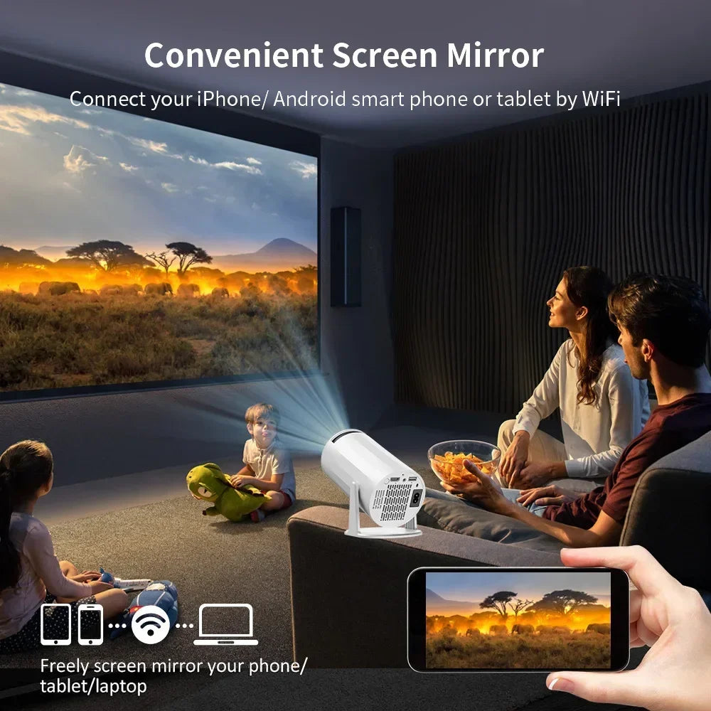 Portable Home Theater Projector – Wireless, BT &amp; WiFi