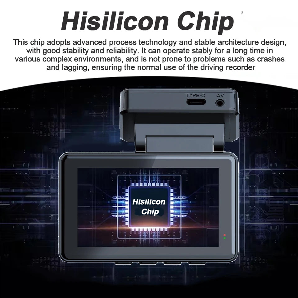 4K Dual Lens Dash Cam with GPS &amp; WiFi