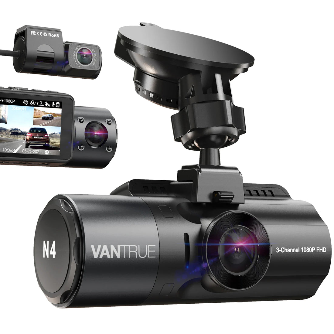 4K Dash Cam with 24H Parking Mode