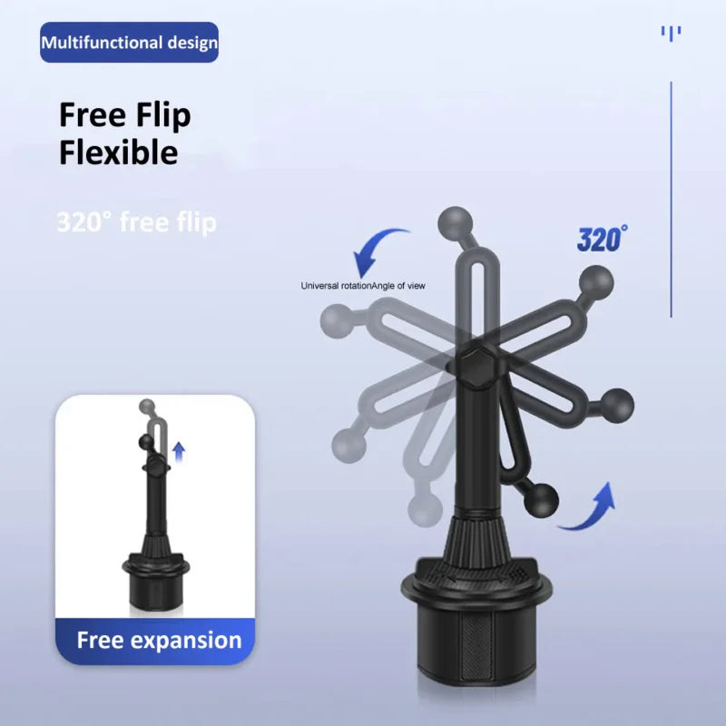 2-in-1 Car Cup Mount for Tablets &amp; Drinks